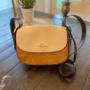Coach crossbody purse. Used, like new. Suede and leather.